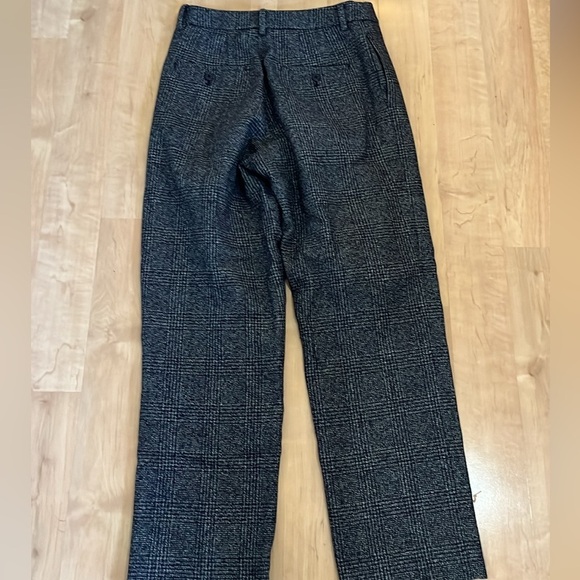 Uniqlo x Ines de la Fressange Paris Wool Blend Grey Plaid Trousers size 6 - Picture 4 of 4